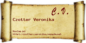 Czotter Veronika névjegykártya